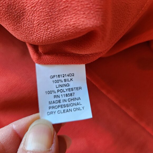 NWT Grey Jason Wu Silk Dash Tangerine Multi Mini Shift Dress Sleeveless Pocket - Picture 9 of 10